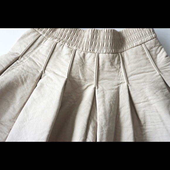 High Waisted Leather Mini Skirt - Picture 5 of 7